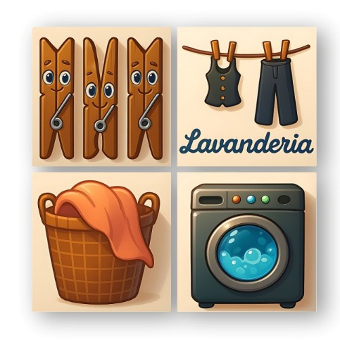 Quadros Decorativos mosaico 20x20 Lavanderia Área de Serviço Premium Luxo