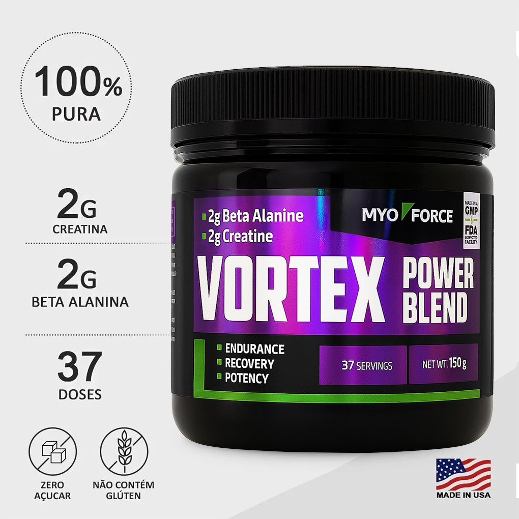 Suplemento Creatina + Beta Alanina 150g Vortex - Myo Force