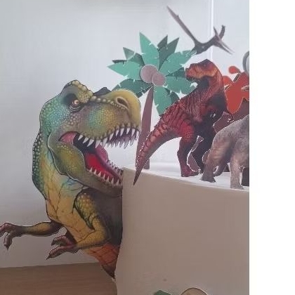 Detalhes do Topo de Bolo Dinossauro Personalizado Aniversário Menino Menina Festa Papel Fotográfico Nome e Idade