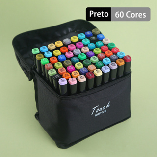 Estojo De Canetas Marcadora De Ponta Dupla 12/24/36/48/60 Peças em Oferta na Shopee