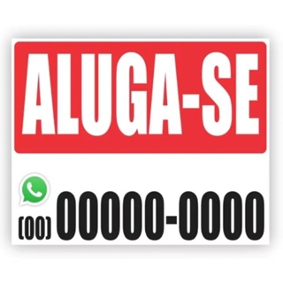 Placa de ALUGA SE Para Imóveis Bares Casas Galpão em Oferta na Shopee