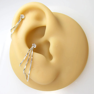 Piercing Corrente Veneziana Prata 925 Ponto de Luz Zircônia Coch Helix Cartilagem Orelha brinco em Oferta na Shopee