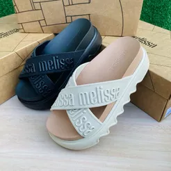 Papete Sandália Feminina Melissa Cross Plataforma Confortável Original