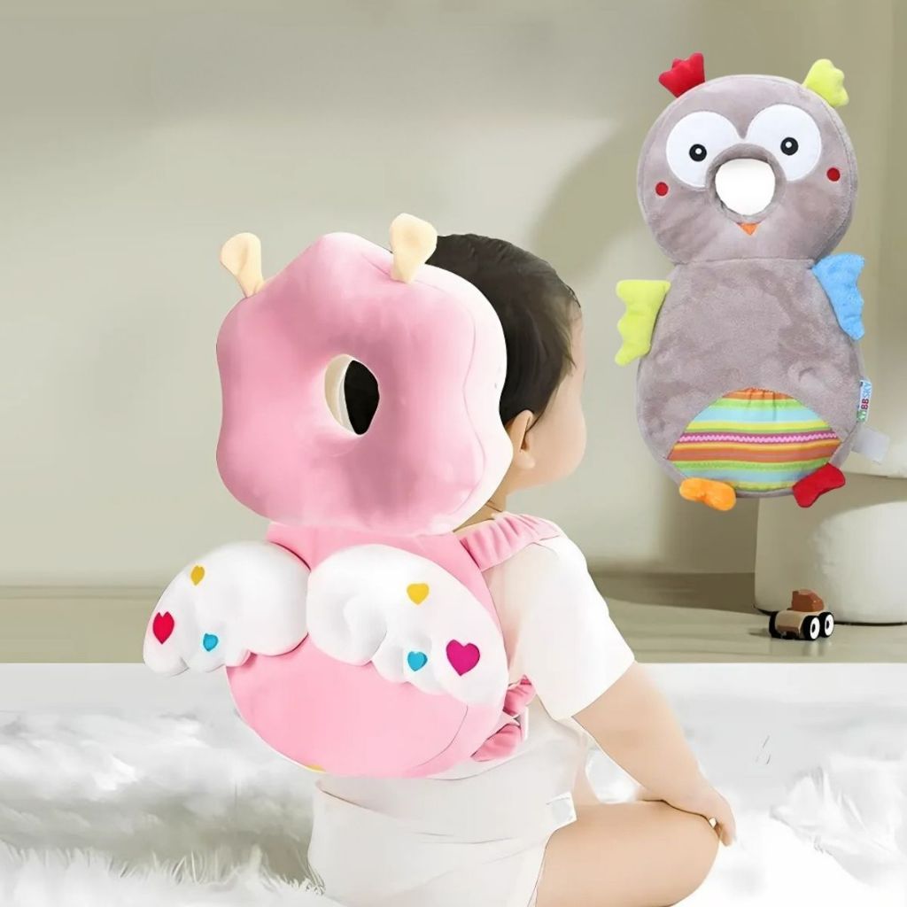 Almofada Protetora de Cabeça Mochila Pelúcia Proteção Andador de Bebe Joelheira Encosto de Cabeça em Oferta na Shopee