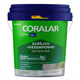 Tinta Economica Coralar Coral Lata 20l Branco Neve Acabam em Oferta na Shopee