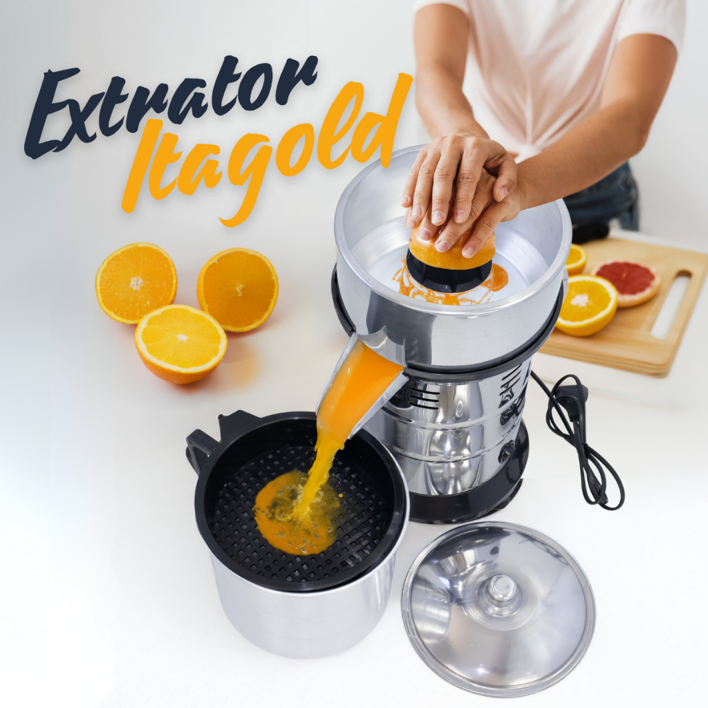 Espremedor Extrator Industrial em Inox Laranja Sucos Frutas 700w Copo 3 Litros Profissional