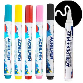 Caneta Para Tecido Acrilpen - Escolha a Cor - Acrilex em Oferta na Shopee