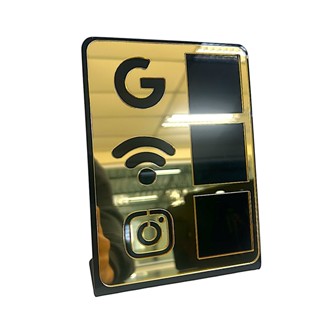 Placa Display para qr code  - GOOGLE, WI-FI e INSTAGRAM - MODERNO QR CODE em Oferta na Shopee