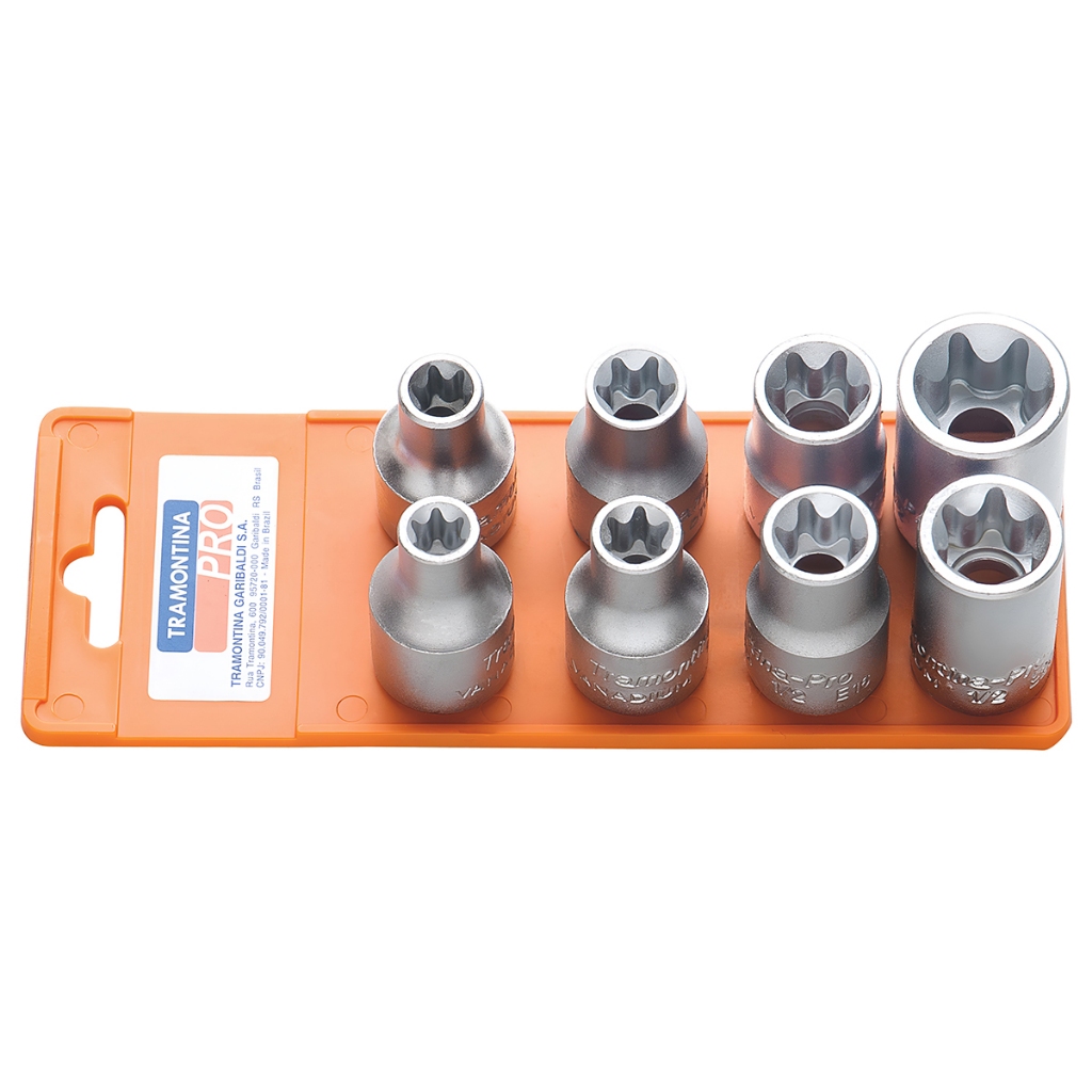 Jogo Soquetes Torx E10-E24 Tramontina PRO Fêmea 1/2" 8pç 44847/508 em Oferta na Shopee