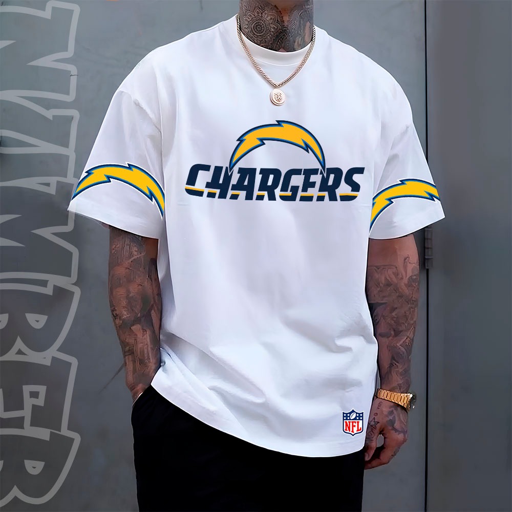 Camisa Camiseta basica e oversized estilosa Jogador nf Los Angeles Chargers masculina feminina em algodao