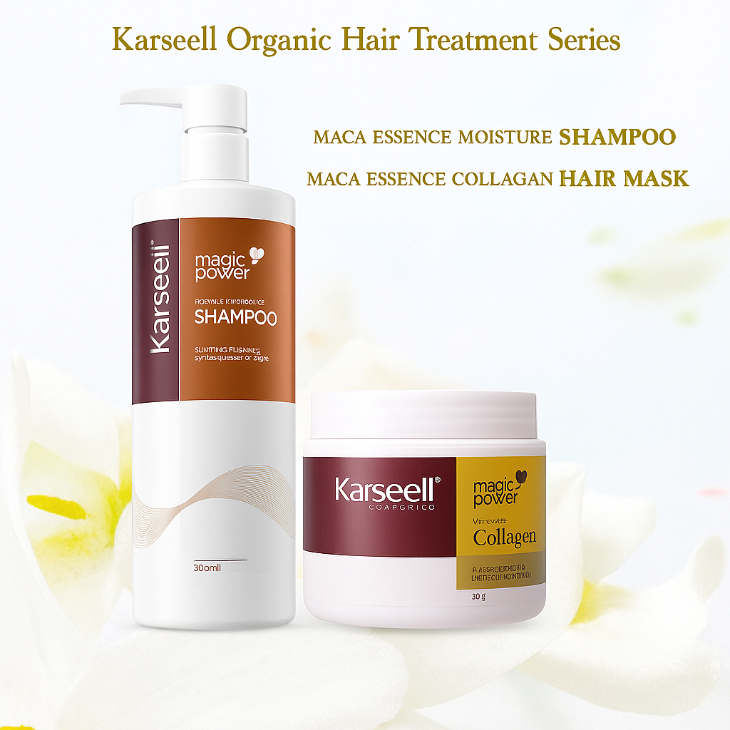 Máscara Capilar Karseell 500g + Shampoo Karseell 500ml de Alta qualidade Original. Frete Gratis em Oferta na Shopee