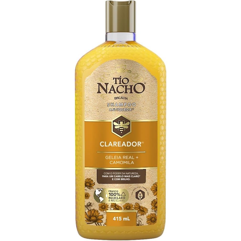 Shampoo Tio Nacho Antiqueda Clareador com 415ml em Oferta na Shopee