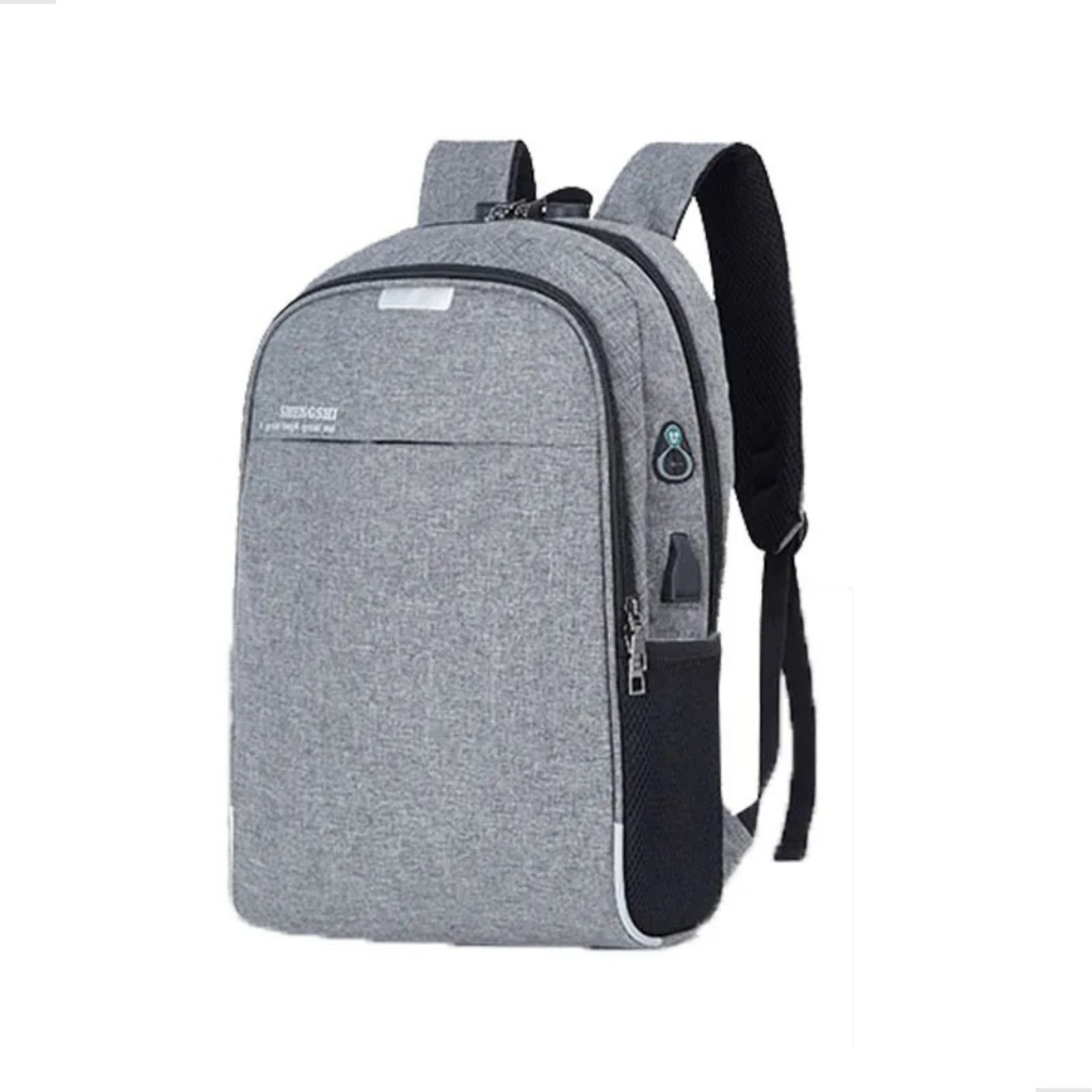 Mochila Antifurto USB Masculina Notebook 15,6" Impermeável com Cadeado e Saída para Fone