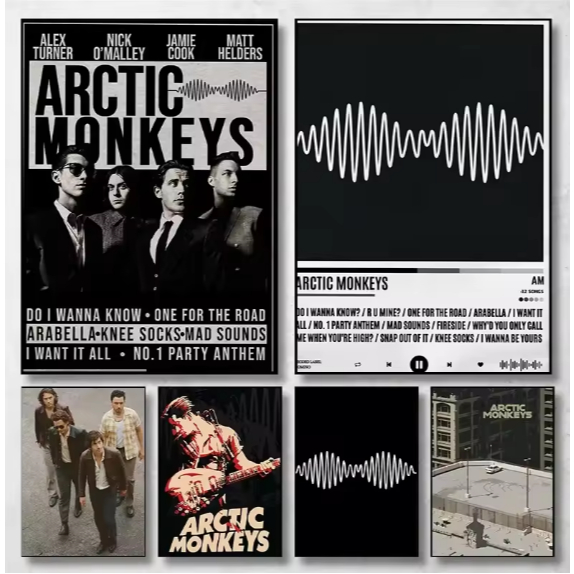 Kit 10 Quadros Decorativos Arctic Monkeys Banda de Rock Decoração Música em Oferta na Shopee