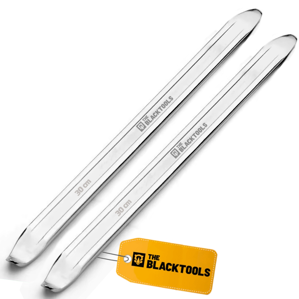 Kit Par De Espátulas Borracheiro Chata Para Desmontar Pneus Carro Moto 30 Cm The Black tools em Oferta na Shopee