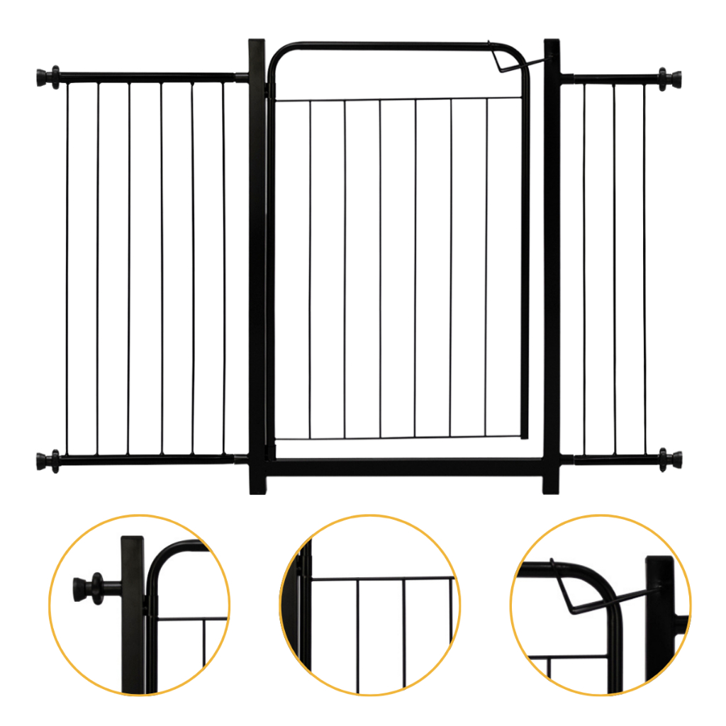 Portão Pet Grade de Proteção Para Cães Portão para Bebes Segurança Para Crianças Com Extensores