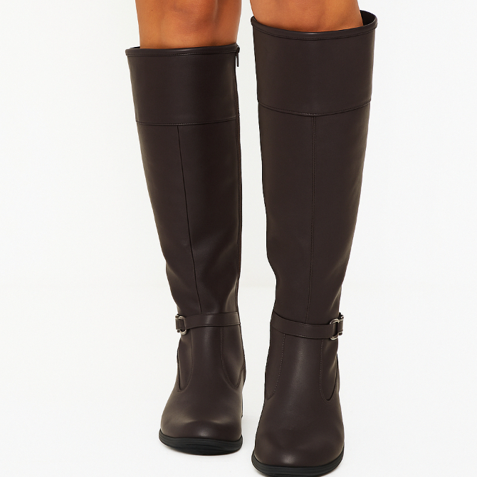 Bota Cano Longo Feminina Montaria Zíper Lateral Para Rodeio Country Festa Estilosa Moderna