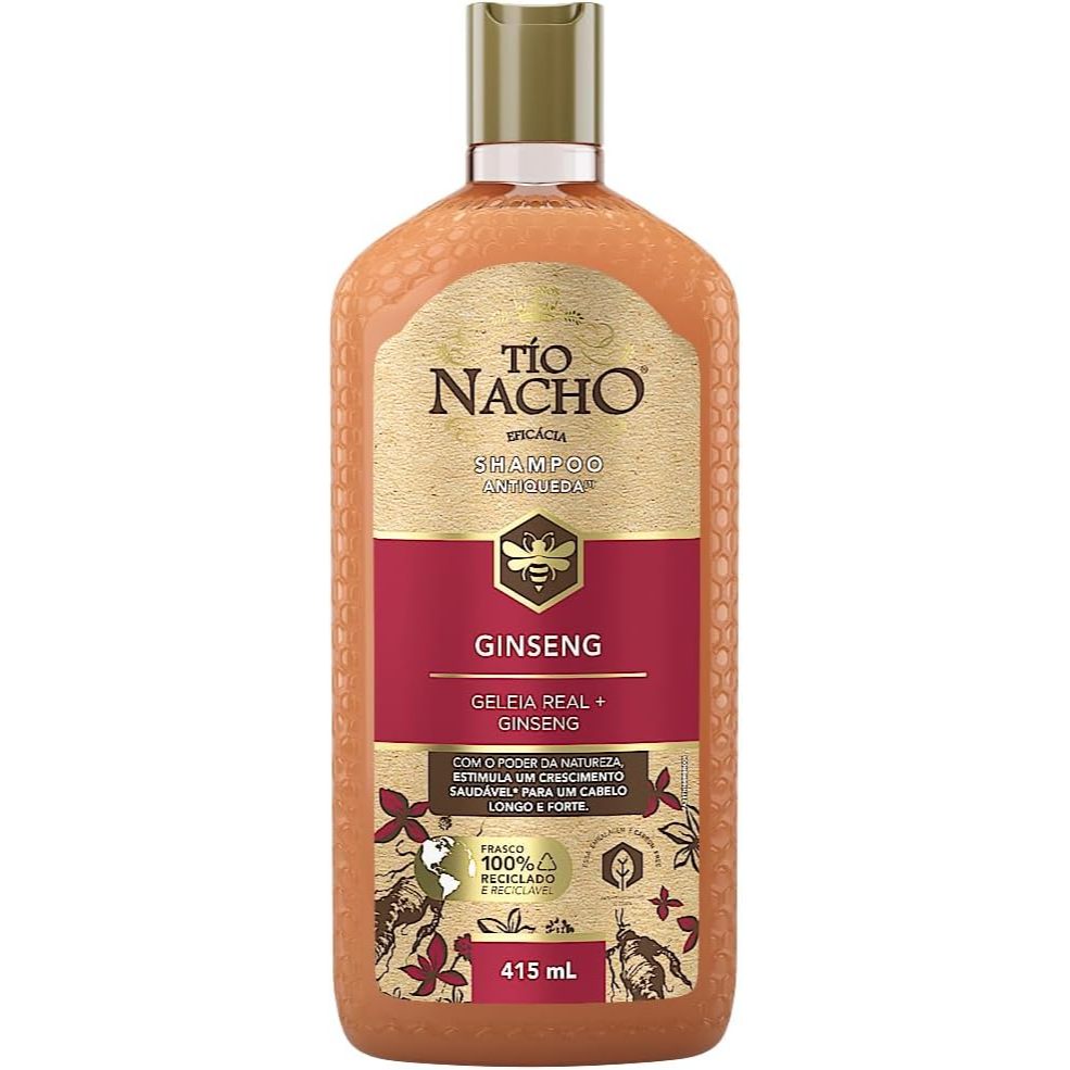 Shampoo Tio Nacho Ginseng Antiqueda Com 415ml em Oferta na Shopee