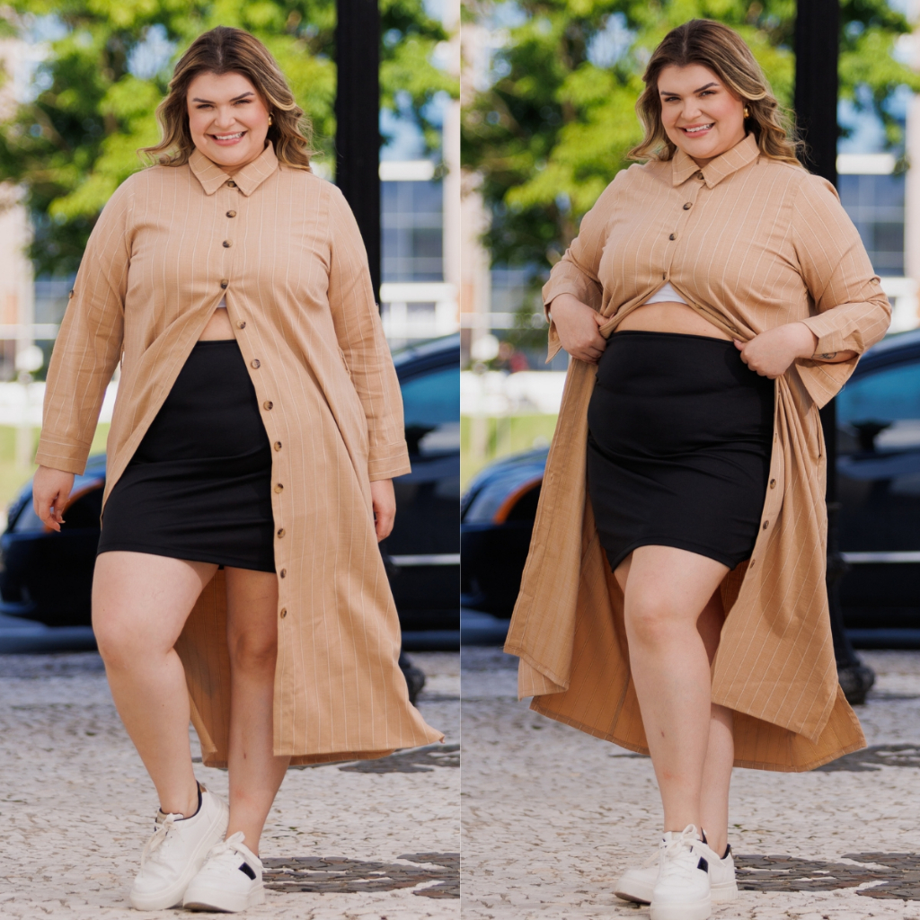Saiote Segunda Pele Anágua Lisa Saia Para Vestidos Transparente Moda Básica Feminina Plus Size 3077A