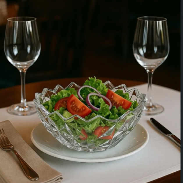 Bowl Centro de Mesa em Vidro – Ideal para Sobremesas, Saladas ou Frutas