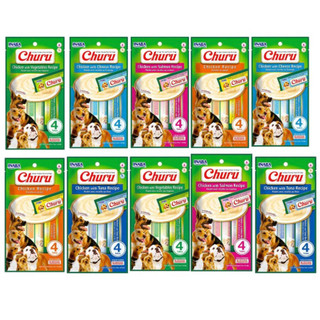 Petisco para Caes Purê Churu Dog Inaba Kit com 10 9 8 7 Pacotes Variados original promoção