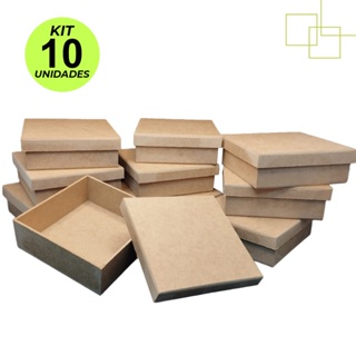 Kit 10 Caixas Mdf 12x12x5 Caixinhas Com Tampa Sapato Lisa Lembrancinha Festas Decoração em Oferta na Shopee