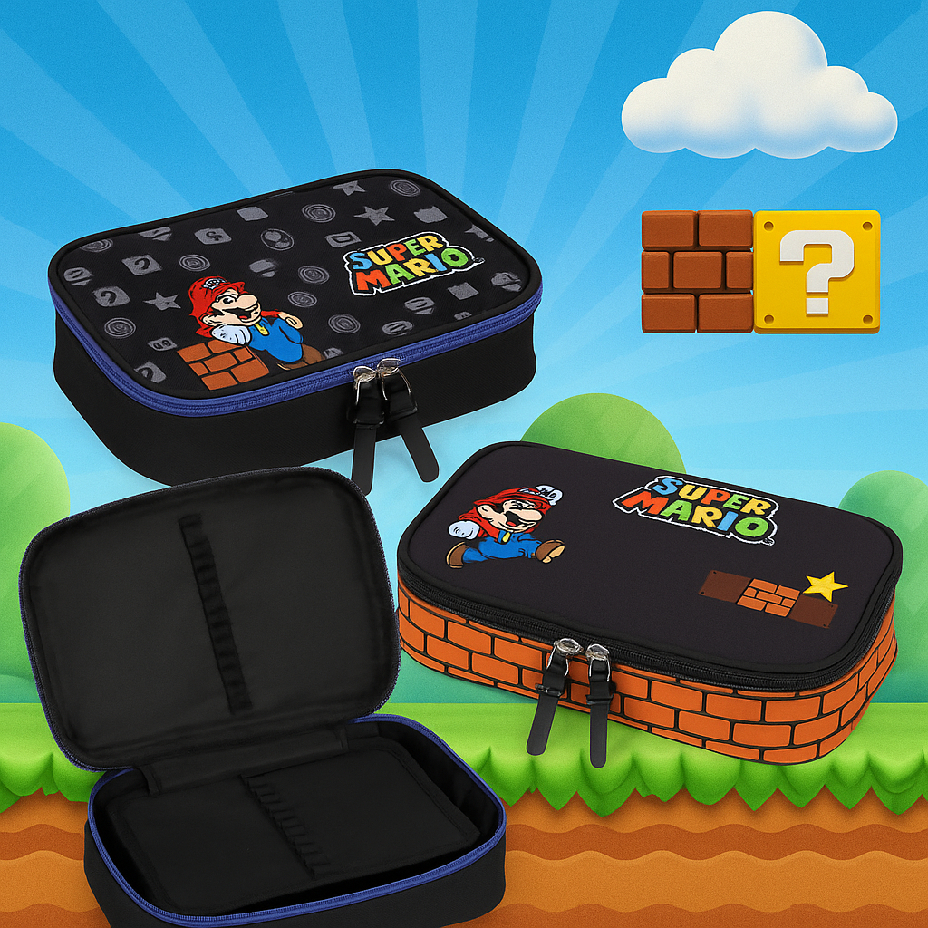 ESTOJO BOX SUPER MÁRIO / SUPER NINTENDO - LUXCEL