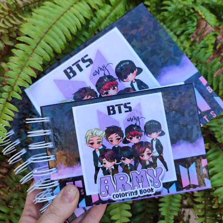 Livro de Colorir Bts Army Coloring Book Kpop Caderno Criativo para Fãs Escolar Universitário
