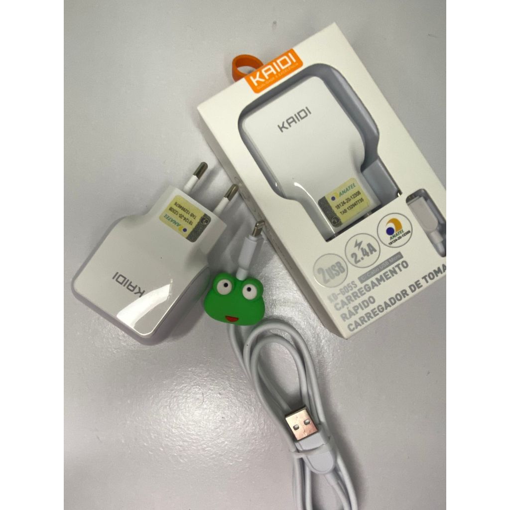 carregador original kaidi carregador micro v8 carregador turbo carregador de celulares original