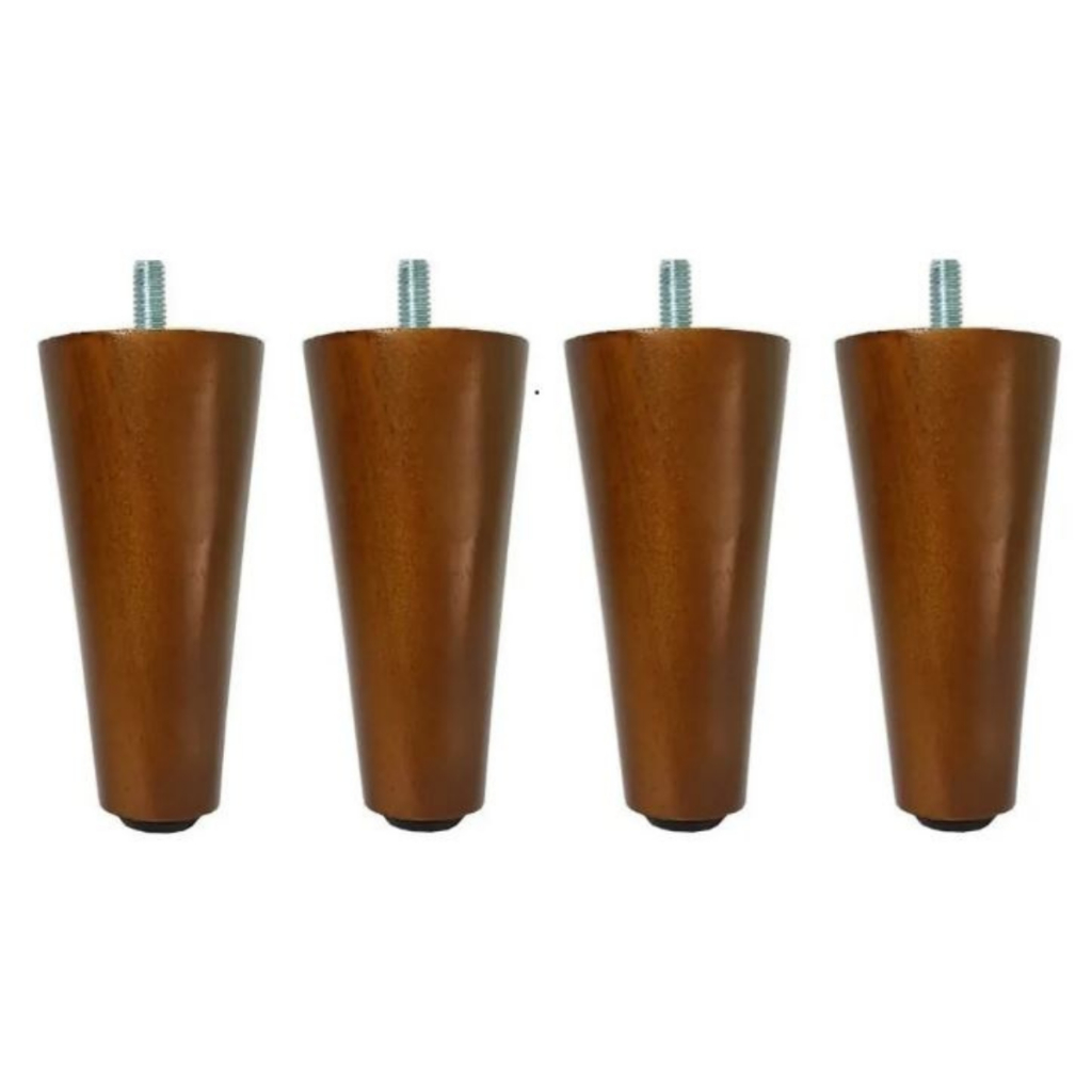 6 Pé Pézinho Palito 12cm Madeira Para Móveis Cama Box Queen King Casal Rack Mesas Puff Cadeiras Poltrona Para 600kg