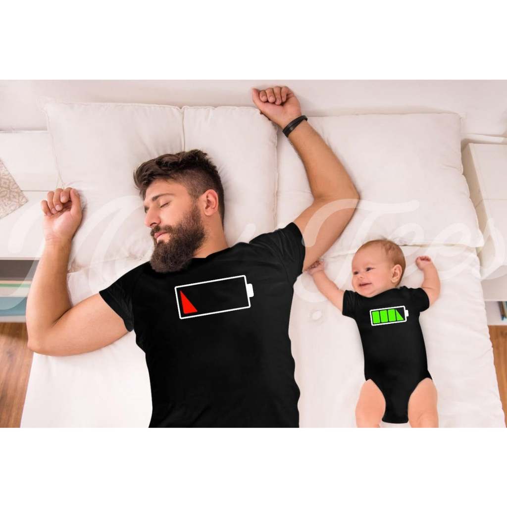 Pai e filho ou filha kit BATERIA CHEIA E ACABANDO PAI E FILHO FILHA