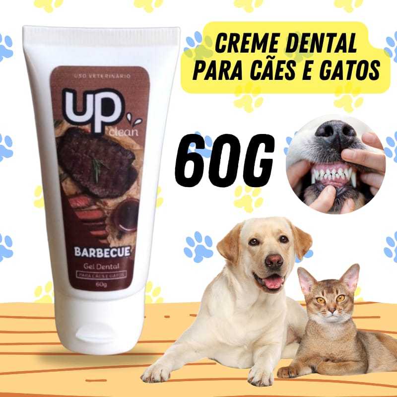 Creme Dental Para Cachorro E Gato Pet Gel Dental Barbecue Up Clean 60g