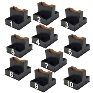 10 Porta Guardanapos Sachês Com Divisórias Restaurante em MDF Preto Laqueado em Oferta na Shopee