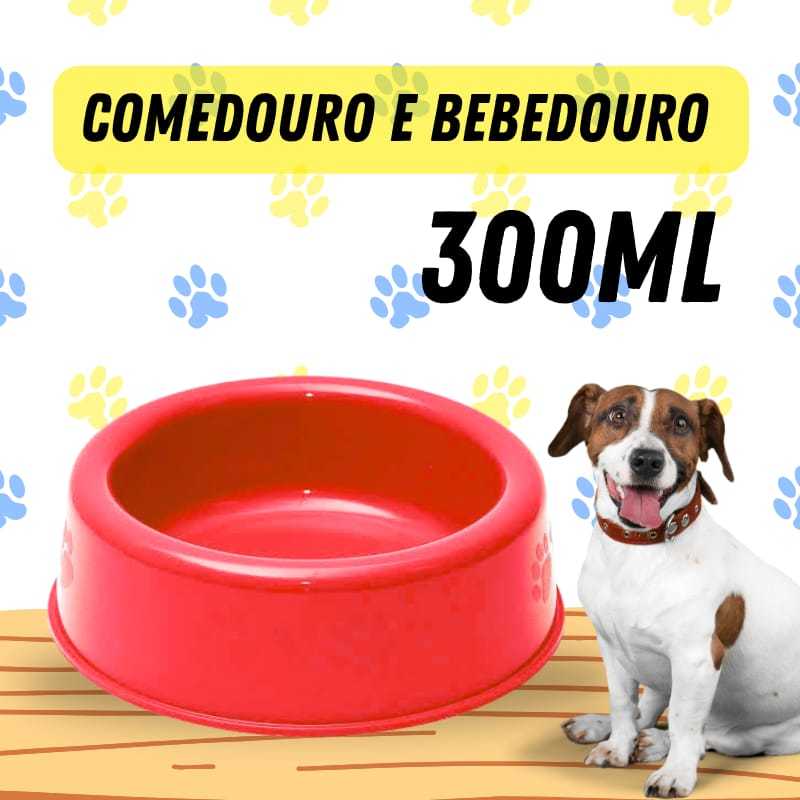 Comedouro Pet Bebedouro Para Cachorro / Gato - 300ml