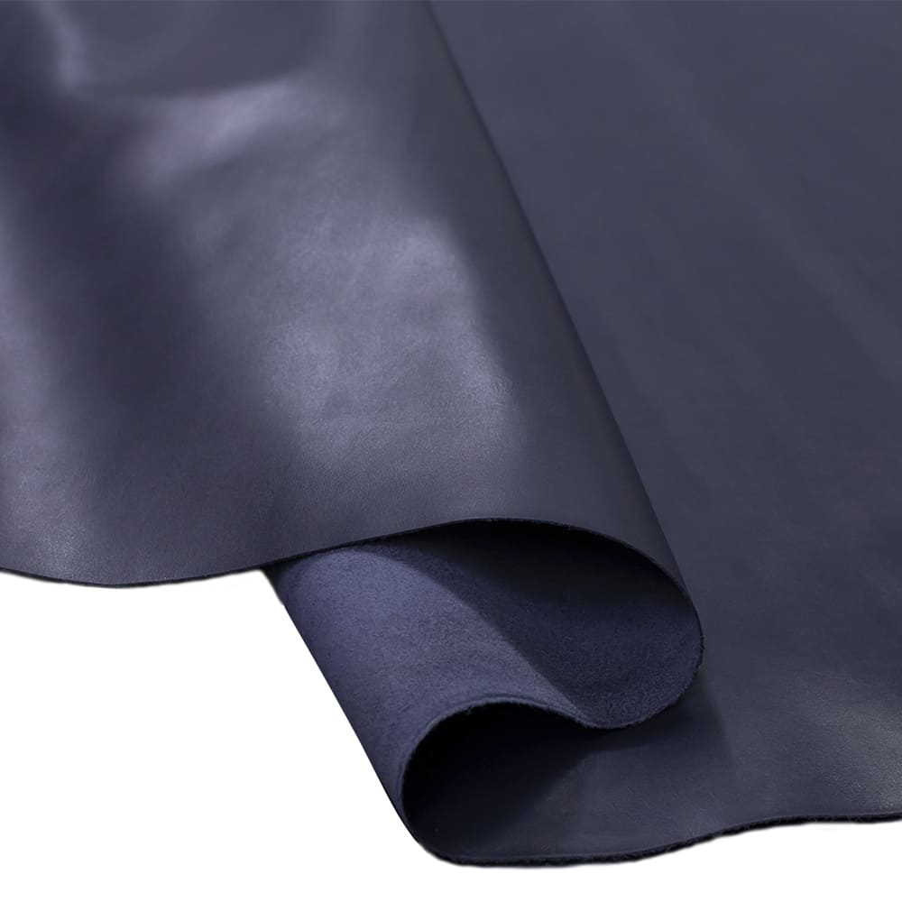 Painel de Couro Legítimo Tipo Madri - 25x35cm Retalho – Placa Textura Leve - Cor: Navy