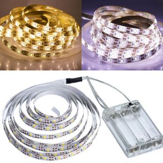 Fita De Led Fio Led De Pilha Autocolante 2m 120 LEDs Cordão Mangueira Decoração Casa Tv Móvel