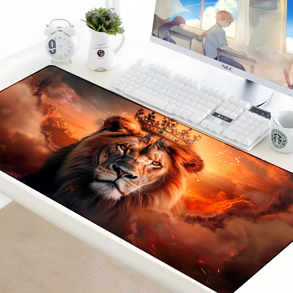 Mouse Pad Gamer p/ Destktop Borda Costurada Setup Estampa Leao Cristo Diversos Modelos em Oferta na Shopee