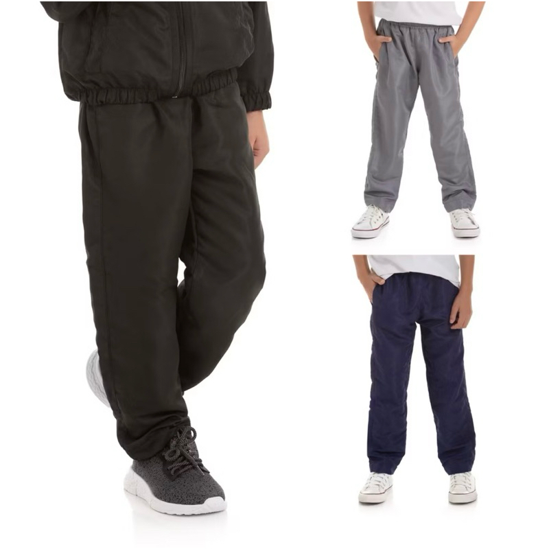 Calça Infantil Forrada Quentinha Tactel Inverno Escolar Unissex Menino Menina Microfibra Confortável