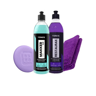 Kit Maquiagem Automotiva Makker 2.0 + Restaurador Plastico Interno e Externo Restaurax - Vonixx em Oferta na Shopee