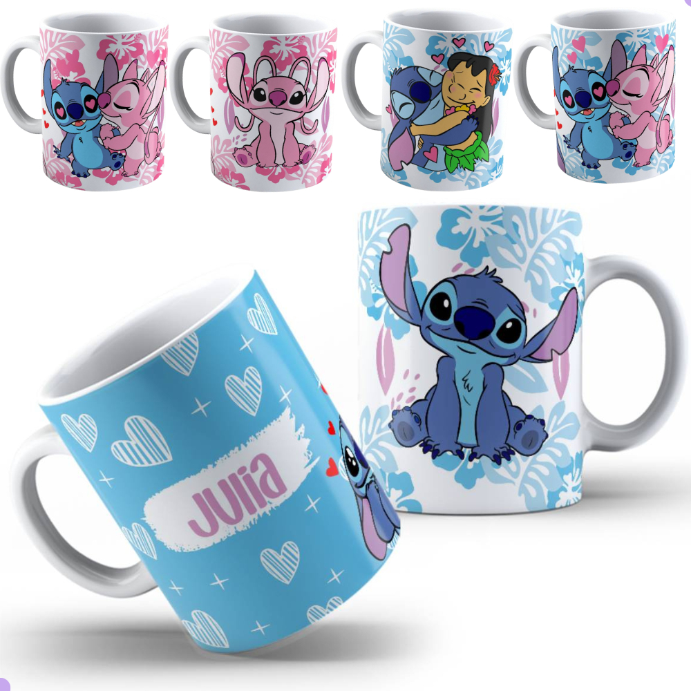 Caneca Personalizada Xícara Lilo e Stitch Com Seu Nome Presente Envio 24H em Oferta na Shopee