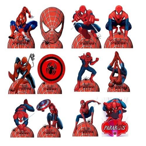 Homem aranha display de festa 10 peças 20cm Mdf em Oferta na Shopee
