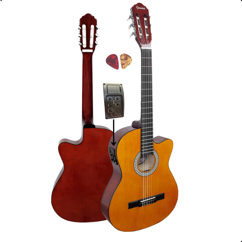 Violão Elétrico Nylon Giannini Start NF-14 CEQ NT Natural Brilhante