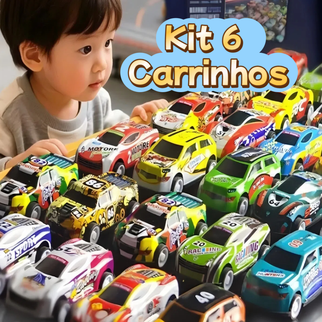 Kit Com 6 Matel Carrinhos Coloridos Coleção Carros De Brinquedo e Compatível Hot wheels Colecionavel em Oferta na Shopee