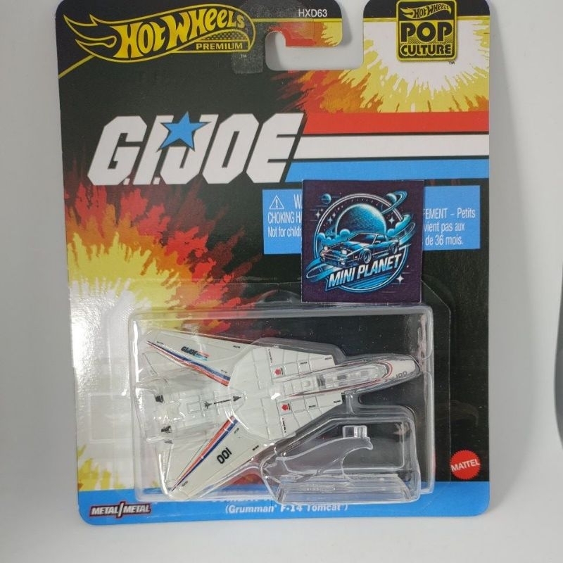 Hot Wheels Premium - G.I. JOE Avião Combat Jet Skystriker (Grumman F-14 Tomcat) - HW POP Culture