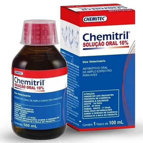 Chemitril Oral 10% - Para Aves (Perus e Frangos de corte) - 100ml