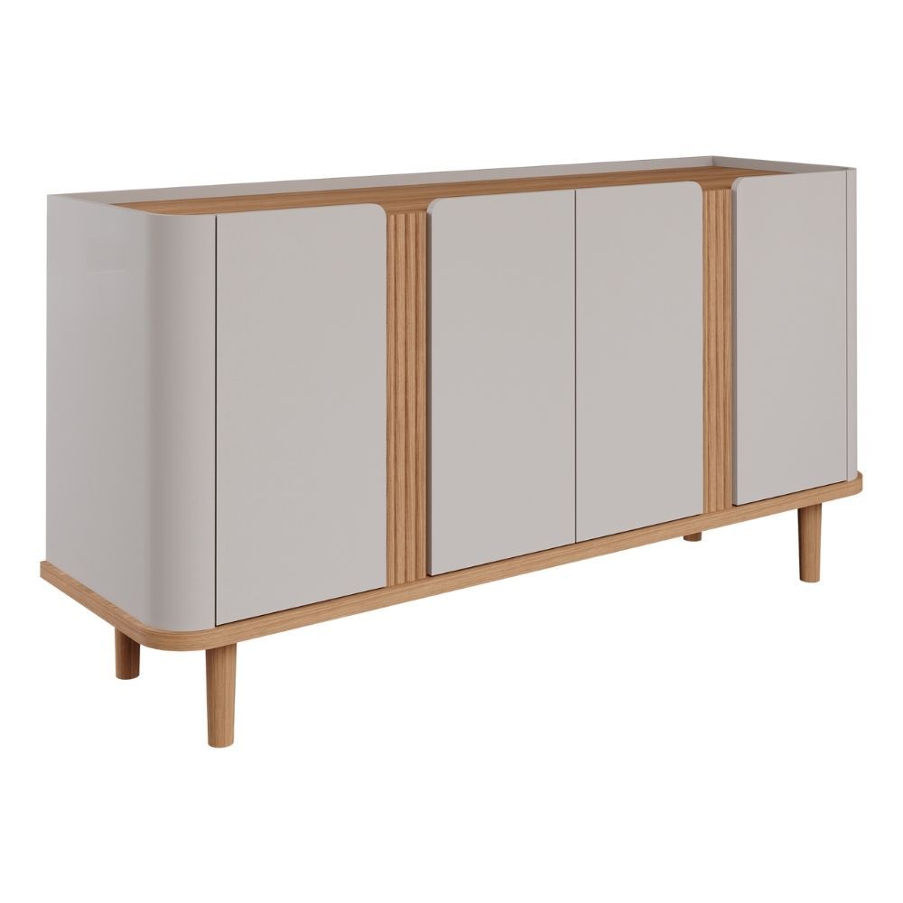 Buffet Sala De Jantar 100% MDF 4 Portas Eva Cimol em Oferta na Shopee
