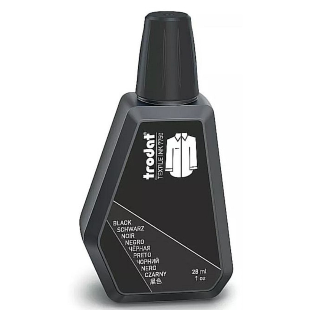 Tinta De Tecido Para Carimbos Trodat 7750 - 28 Ml Cor Preta