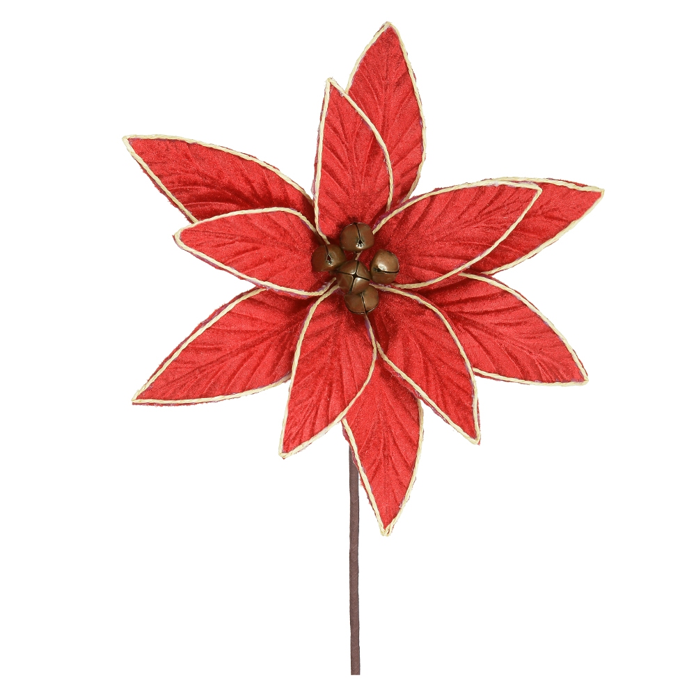 Bico Papagaio Natal Aveludado Vermelho Com Guizo Natal
