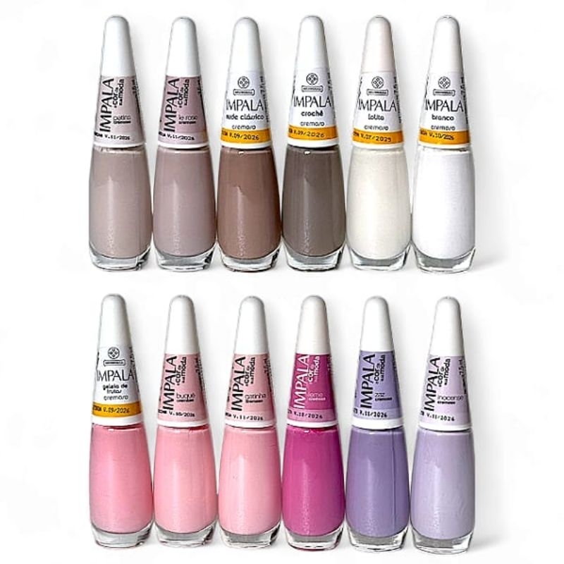 kit com 40 unidades de esmalte impala cores sortidas preço de atacado  179