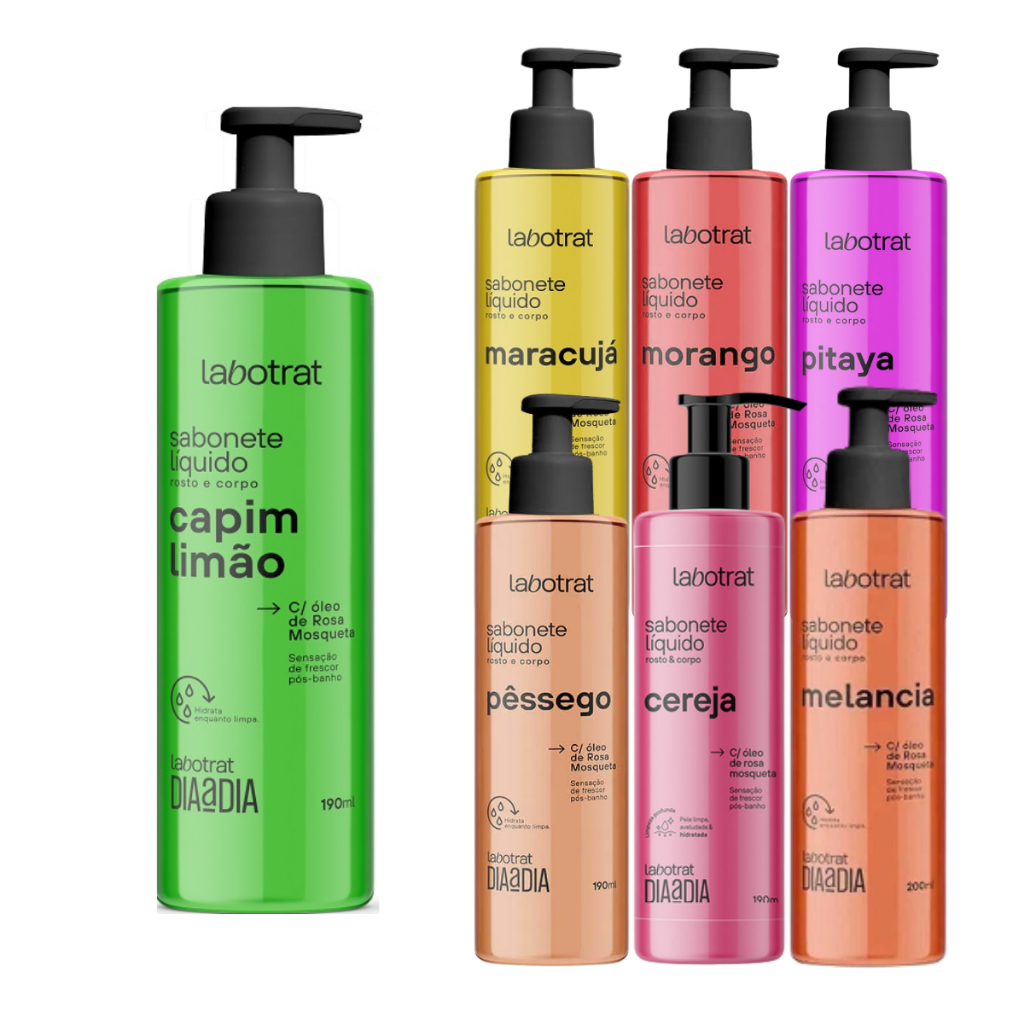 Sabonete Corporal e Facial Labotrat 190ml Várias Fragrâncias Frutadas Refrescantes em Oferta na Shopee